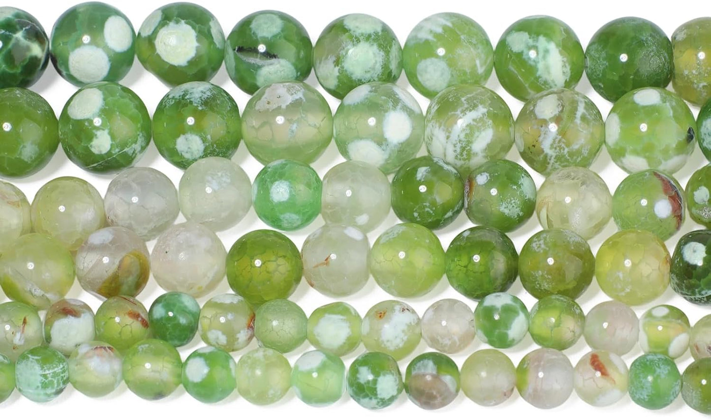 60pcs Round Loose Yellow Fire Agate Beads for Bracelet Beads，6mm Gemstone Bead Round Loose Stone Beads for Jewelry Making DIY Bracelet Necklace Earrings
