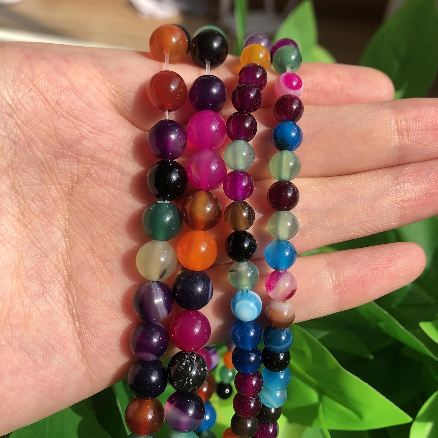 60pcs Round Loose Yellow Fire Agate Beads for Bracelet Beads，6mm Gemstone Bead Round Loose Stone Beads for Jewelry Making DIY Bracelet Necklace Earrings