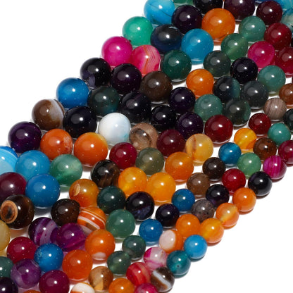 60pcs Round Loose Yellow Fire Agate Beads for Bracelet Beads，6mm Gemstone Bead Round Loose Stone Beads for Jewelry Making DIY Bracelet Necklace Earrings