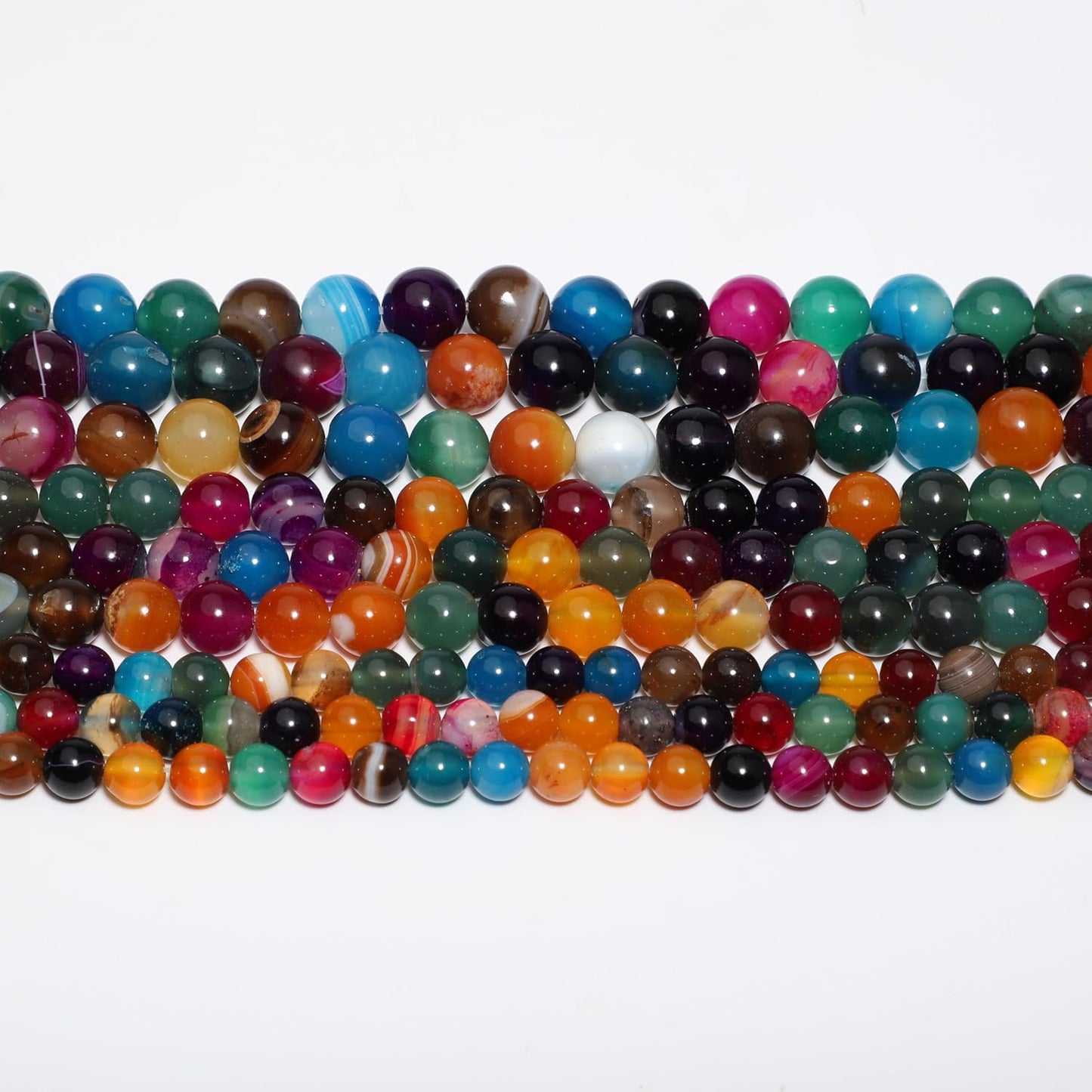 60pcs Round Loose Yellow Fire Agate Beads for Bracelet Beads，6mm Gemstone Bead Round Loose Stone Beads for Jewelry Making DIY Bracelet Necklace Earrings