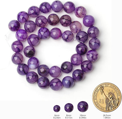 60pcs Round Loose Yellow Fire Agate Beads for Bracelet Beads，6mm Gemstone Bead Round Loose Stone Beads for Jewelry Making DIY Bracelet Necklace Earrings