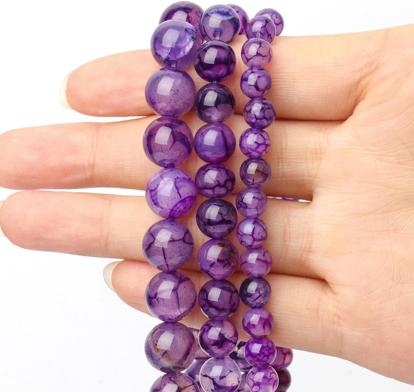 60pcs Round Loose Yellow Fire Agate Beads for Bracelet Beads，6mm Gemstone Bead Round Loose Stone Beads for Jewelry Making DIY Bracelet Necklace Earrings