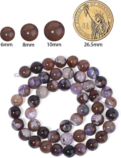 60pcs Round Loose Yellow Fire Agate Beads for Bracelet Beads，6mm Gemstone Bead Round Loose Stone Beads for Jewelry Making DIY Bracelet Necklace Earrings