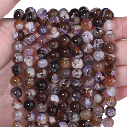 60pcs Round Loose Yellow Fire Agate Beads for Bracelet Beads，6mm Gemstone Bead Round Loose Stone Beads for Jewelry Making DIY Bracelet Necklace Earrings