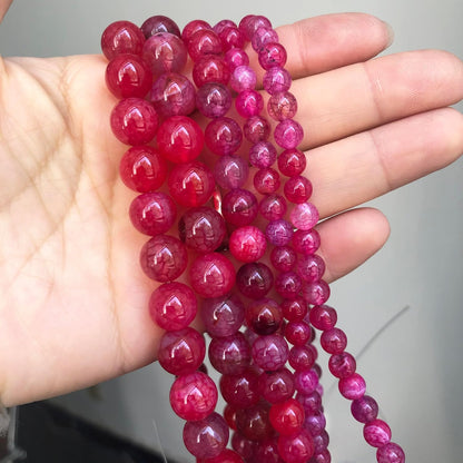 60pcs Round Loose Yellow Fire Agate Beads for Bracelet Beads，6mm Gemstone Bead Round Loose Stone Beads for Jewelry Making DIY Bracelet Necklace Earrings