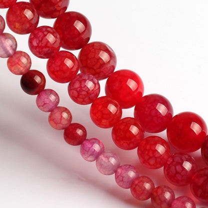 60pcs Round Loose Yellow Fire Agate Beads for Bracelet Beads，6mm Gemstone Bead Round Loose Stone Beads for Jewelry Making DIY Bracelet Necklace Earrings
