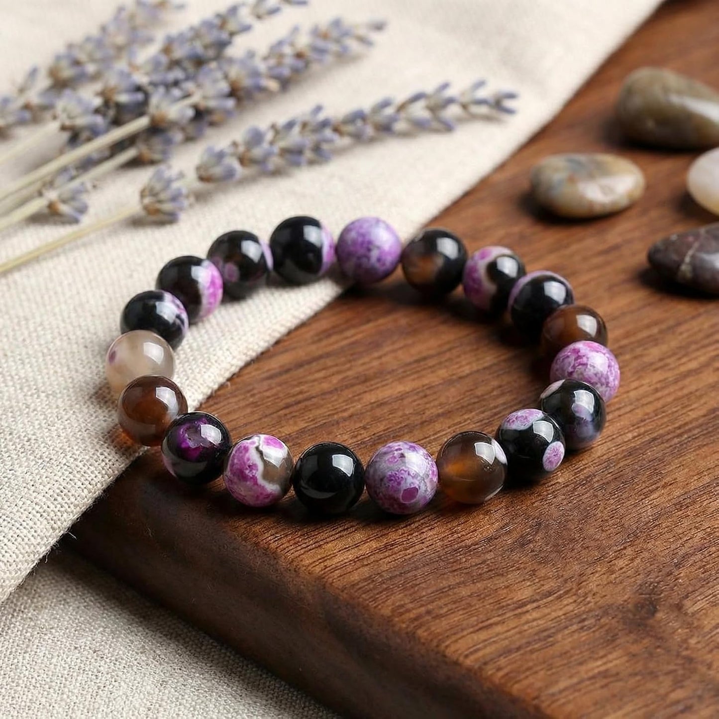 60pcs Round Loose Yellow Fire Agate Beads for Bracelet Beads，6mm Gemstone Bead Round Loose Stone Beads for Jewelry Making DIY Bracelet Necklace Earrings