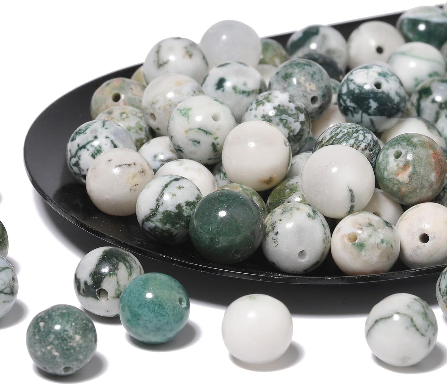 60pcs Round Loose Yellow Fire Agate Beads for Bracelet Beads，6mm Gemstone Bead Round Loose Stone Beads for Jewelry Making DIY Bracelet Necklace Earrings