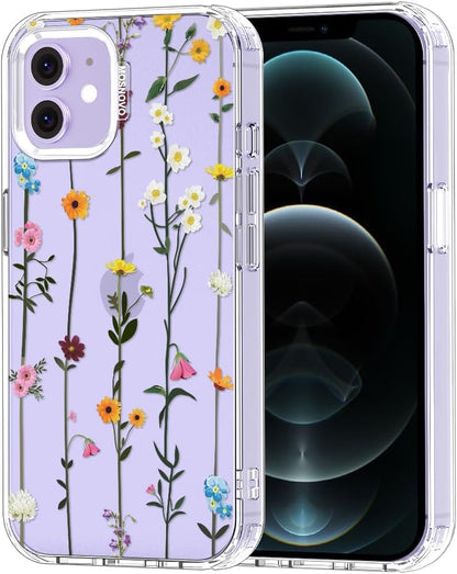 Case for iPhone 13 Pro Max, [Buffertech 6.6ft Military-Grade Drop Protection] [Anti Peel Off Tech] Clear TPU Bumper Phone Case Cover Design - Lemon - Colors D