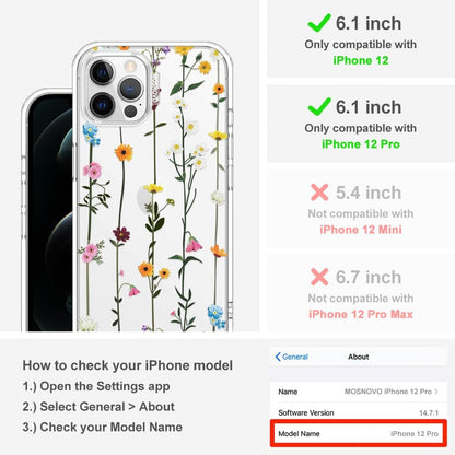 Case for iPhone 13 Pro Max, [Buffertech 6.6ft Military-Grade Drop Protection] [Anti Peel Off Tech] Clear TPU Bumper Phone Case Cover Design - Lemon - Colors D