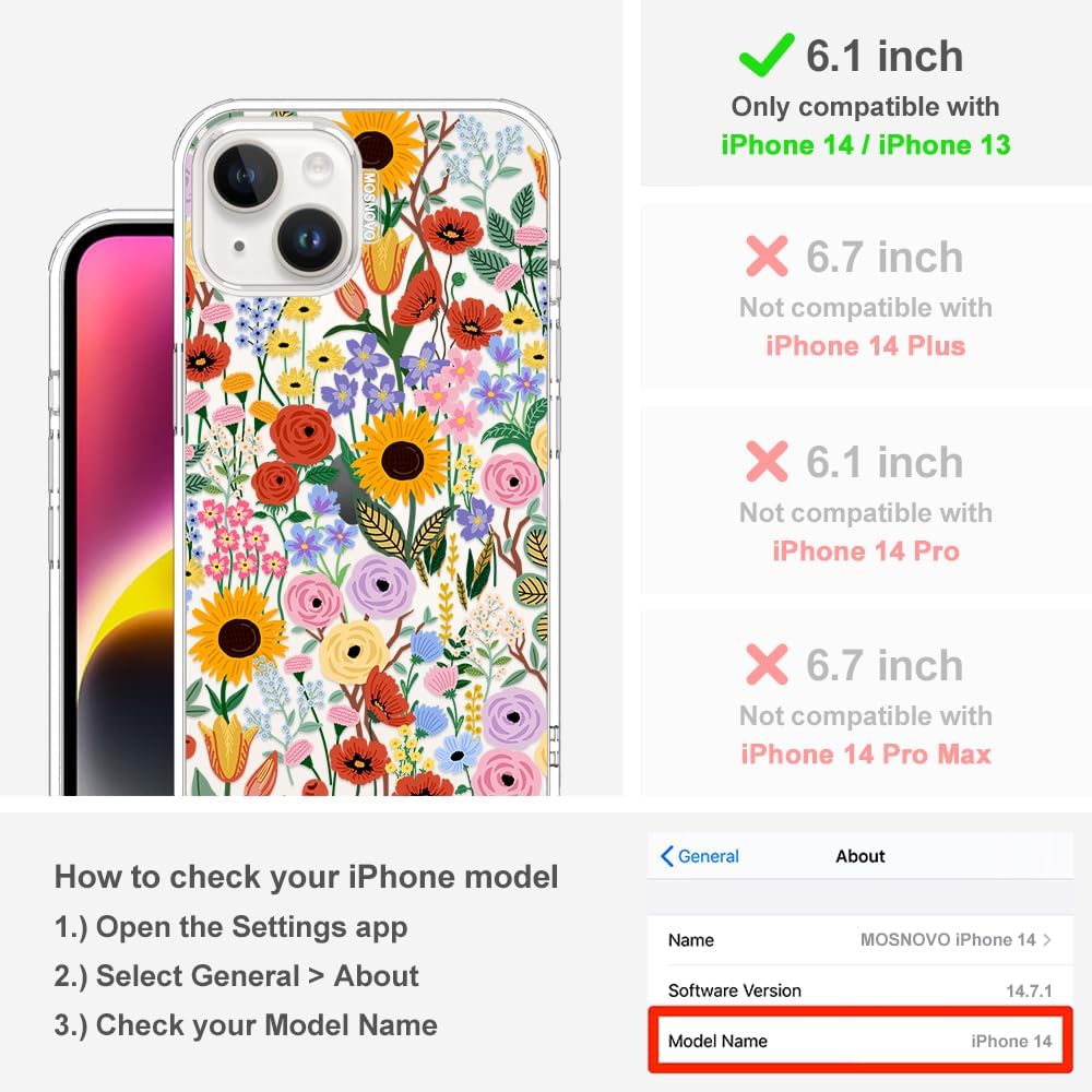 Case for iPhone 13 Pro Max, [Buffertech 6.6ft Military-Grade Drop Protection] [Anti Peel Off Tech] Clear TPU Bumper Phone Case Cover Design - Lemon - Colors D