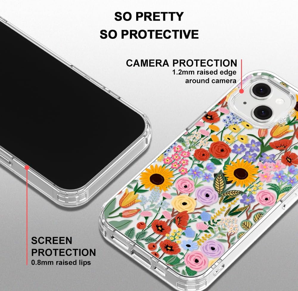 Case for iPhone 13 Pro Max, [Buffertech 6.6ft Military-Grade Drop Protection] [Anti Peel Off Tech] Clear TPU Bumper Phone Case Cover Design - Lemon - Colors D
