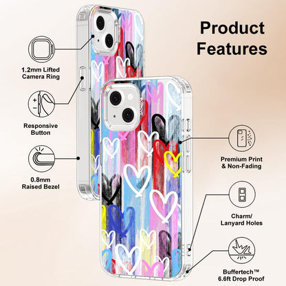 Case for iPhone 13 Pro Max, [Buffertech 6.6ft Military-Grade Drop Protection] [Anti Peel Off Tech] Clear TPU Bumper Phone Case Cover Design - Lemon - Colors D