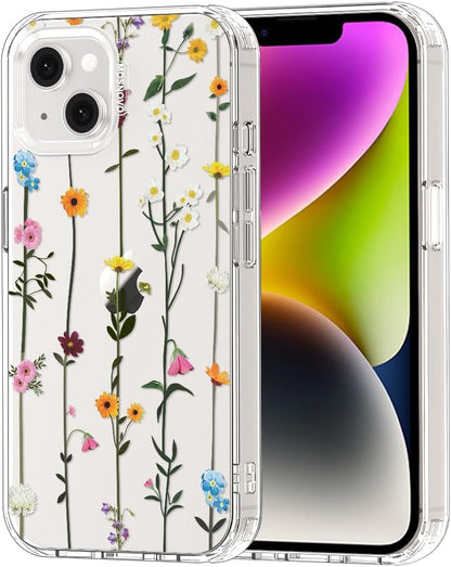 Case for iPhone 13 Pro Max, [Buffertech 6.6ft Military-Grade Drop Protection] [Anti Peel Off Tech] Clear TPU Bumper Phone Case Cover Design - Lemon - Colors D