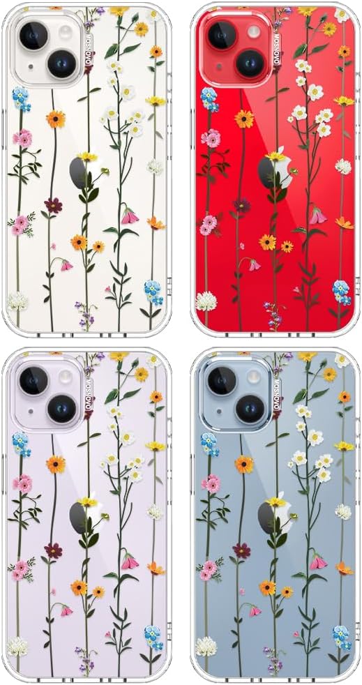 Case for iPhone 13 Pro Max, [Buffertech 6.6ft Military-Grade Drop Protection] [Anti Peel Off Tech] Clear TPU Bumper Phone Case Cover Design - Lemon - Colors D