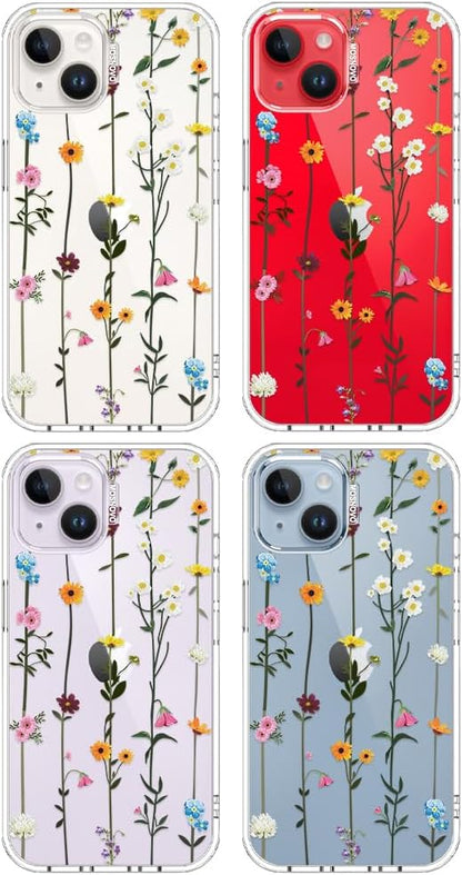 Case for iPhone 13 Pro Max, [Buffertech 6.6ft Military-Grade Drop Protection] [Anti Peel Off Tech] Clear TPU Bumper Phone Case Cover Design - Lemon - Colors D