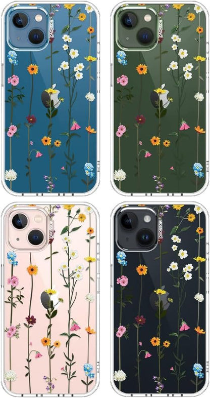 Case for iPhone 13 Pro Max, [Buffertech 6.6ft Military-Grade Drop Protection] [Anti Peel Off Tech] Clear TPU Bumper Phone Case Cover Design - Lemon - Colors D