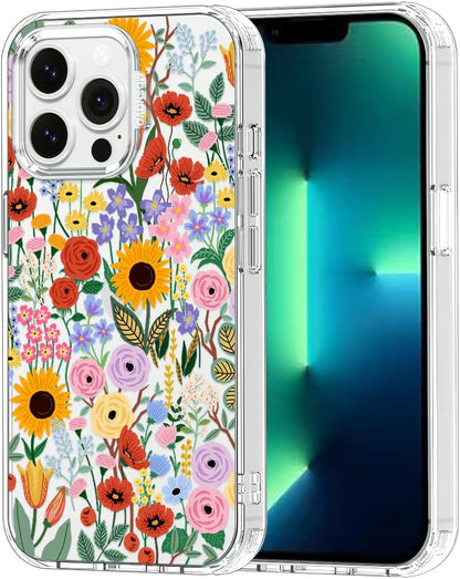 Case for iPhone 13 Pro Max, [Buffertech 6.6ft Military-Grade Drop Protection] [Anti Peel Off Tech] Clear TPU Bumper Phone Case Cover Design - Lemon - Colors D