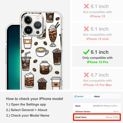 Case for iPhone 13 Pro Max, [Buffertech 6.6ft Military-Grade Drop Protection] [Anti Peel Off Tech] Clear TPU Bumper Phone Case Cover Design - Lemon - Colors D