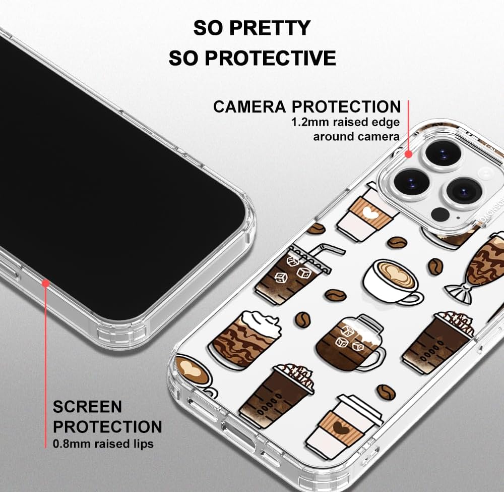 Case for iPhone 13 Pro Max, [Buffertech 6.6ft Military-Grade Drop Protection] [Anti Peel Off Tech] Clear TPU Bumper Phone Case Cover Design - Lemon - Colors D