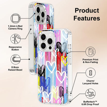 Case for iPhone 13 Pro Max, [Buffertech 6.6ft Military-Grade Drop Protection] [Anti Peel Off Tech] Clear TPU Bumper Phone Case Cover Design - Lemon - Colors D