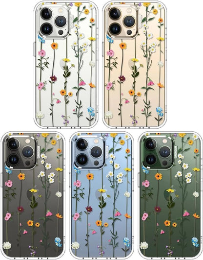 Case for iPhone 13 Pro Max, [Buffertech 6.6ft Military-Grade Drop Protection] [Anti Peel Off Tech] Clear TPU Bumper Phone Case Cover Design - Lemon - Colors D