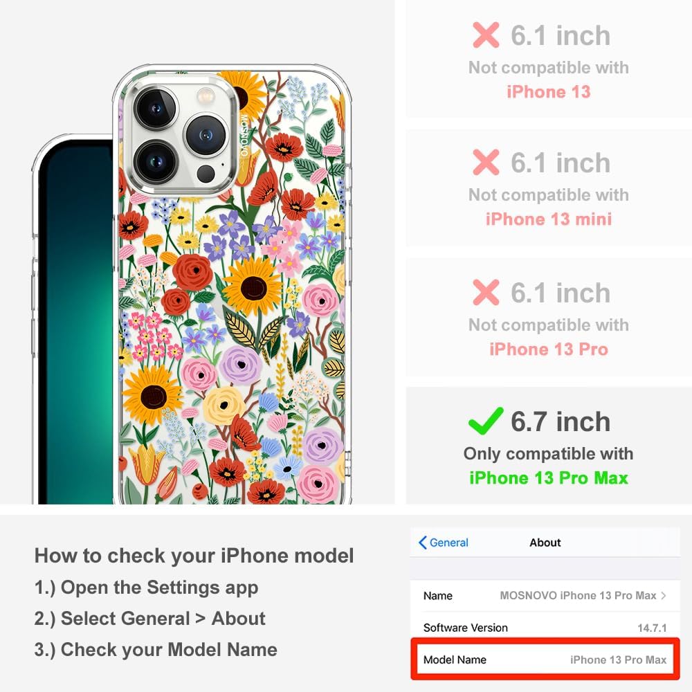 Case for iPhone 13 Pro Max, [Buffertech 6.6ft Military-Grade Drop Protection] [Anti Peel Off Tech] Clear TPU Bumper Phone Case Cover Design - Lemon - Colors D