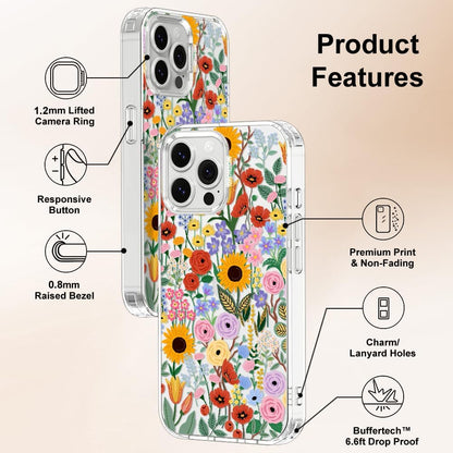 Case for iPhone 13 Pro Max, [Buffertech 6.6ft Military-Grade Drop Protection] [Anti Peel Off Tech] Clear TPU Bumper Phone Case Cover Design - Lemon - Colors D