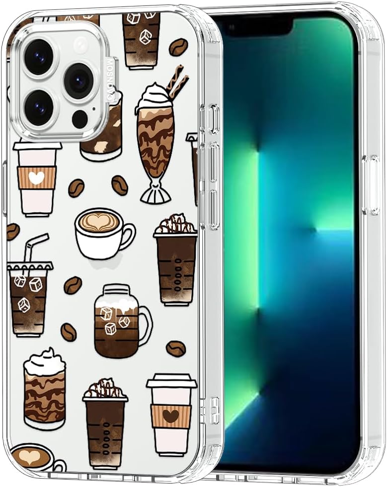 Case for iPhone 13 Pro Max, [Buffertech 6.6ft Military-Grade Drop Protection] [Anti Peel Off Tech] Clear TPU Bumper Phone Case Cover Design - Lemon - Colors D