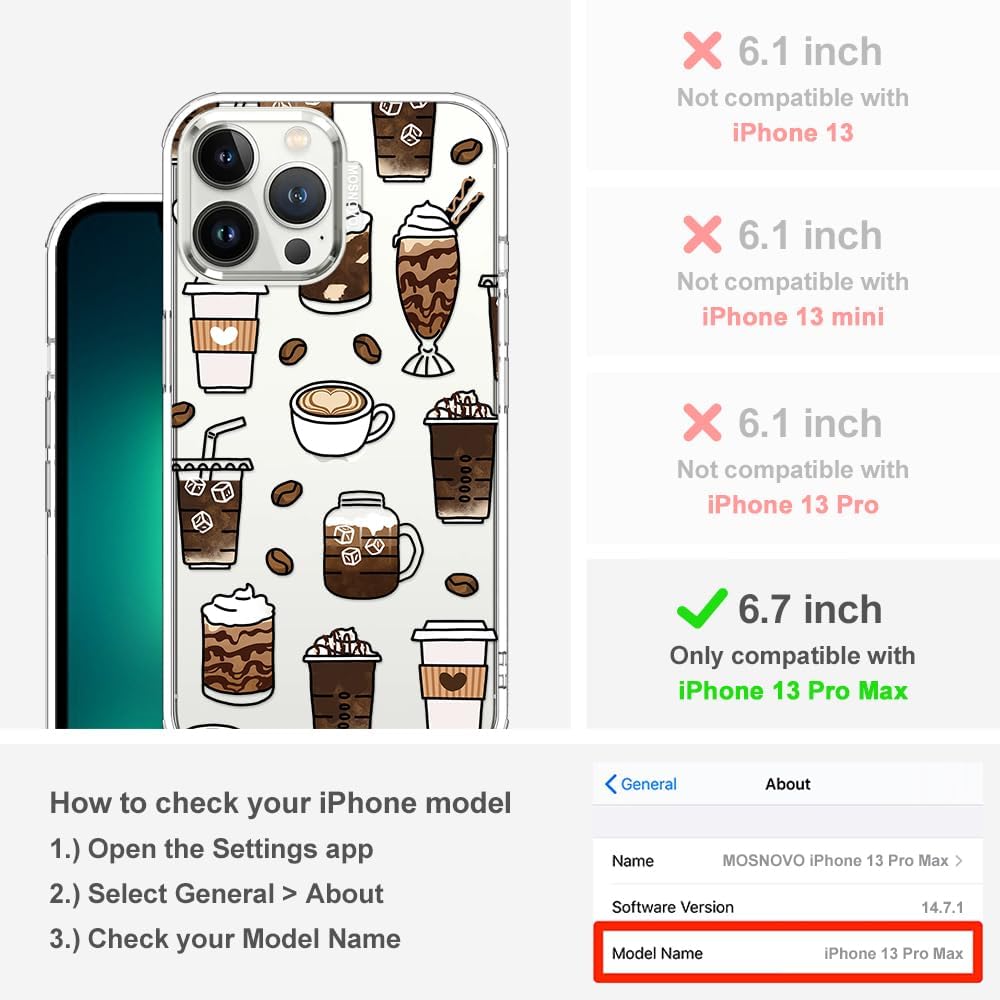Case for iPhone 13 Pro Max, [Buffertech 6.6ft Military-Grade Drop Protection] [Anti Peel Off Tech] Clear TPU Bumper Phone Case Cover Design - Lemon - Colors D