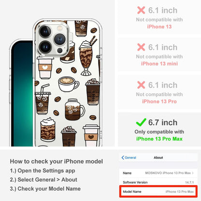 Case for iPhone 13 Pro Max, [Buffertech 6.6ft Military-Grade Drop Protection] [Anti Peel Off Tech] Clear TPU Bumper Phone Case Cover Design - Lemon - Colors D