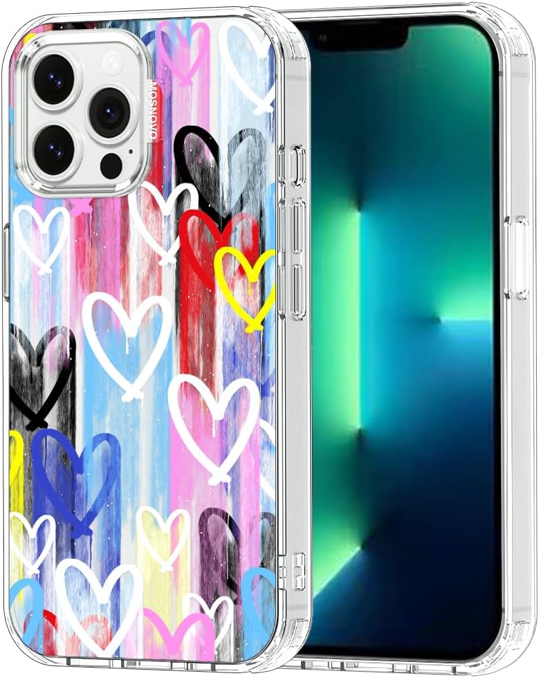 Case for iPhone 13 Pro Max, [Buffertech 6.6ft Military-Grade Drop Protection] [Anti Peel Off Tech] Clear TPU Bumper Phone Case Cover Design - Lemon - Colors D