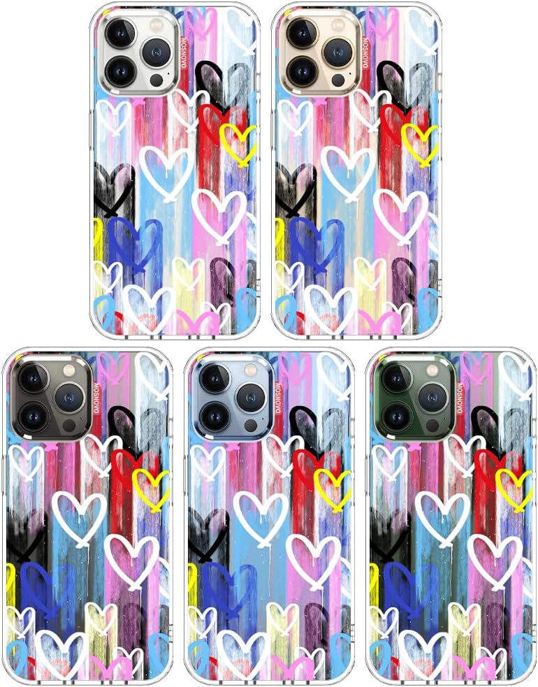 Case for iPhone 13 Pro Max, [Buffertech 6.6ft Military-Grade Drop Protection] [Anti Peel Off Tech] Clear TPU Bumper Phone Case Cover Design - Lemon - Colors D
