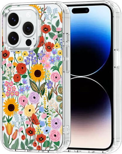 Case for iPhone 13 Pro Max, [Buffertech 6.6ft Military-Grade Drop Protection] [Anti Peel Off Tech] Clear TPU Bumper Phone Case Cover Design - Lemon - Colors D