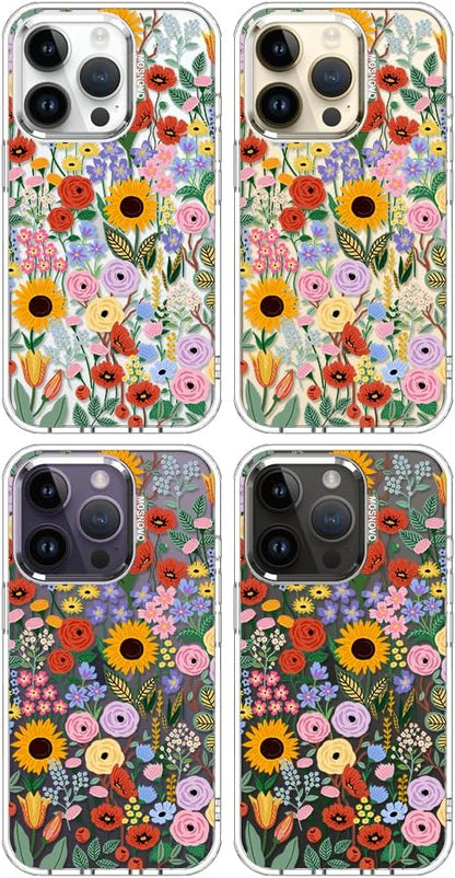 Case for iPhone 13 Pro Max, [Buffertech 6.6ft Military-Grade Drop Protection] [Anti Peel Off Tech] Clear TPU Bumper Phone Case Cover Design - Lemon - Colors D