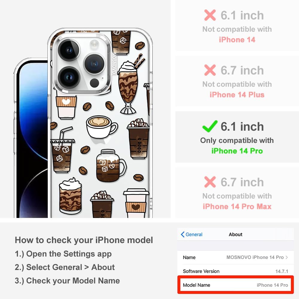 Case for iPhone 13 Pro Max, [Buffertech 6.6ft Military-Grade Drop Protection] [Anti Peel Off Tech] Clear TPU Bumper Phone Case Cover Design - Lemon - Colors D