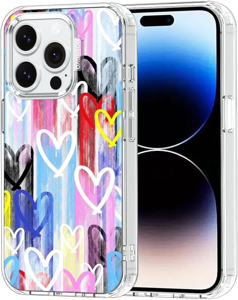 Case for iPhone 13 Pro Max, [Buffertech 6.6ft Military-Grade Drop Protection] [Anti Peel Off Tech] Clear TPU Bumper Phone Case Cover Design - Lemon - Colors D