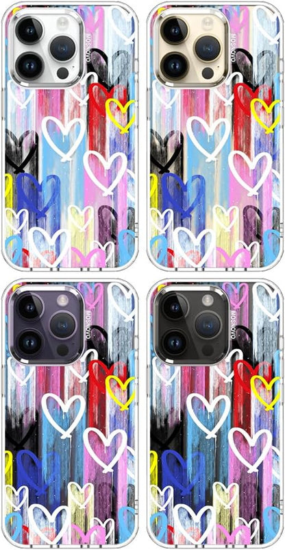 Case for iPhone 13 Pro Max, [Buffertech 6.6ft Military-Grade Drop Protection] [Anti Peel Off Tech] Clear TPU Bumper Phone Case Cover Design - Lemon - Colors D