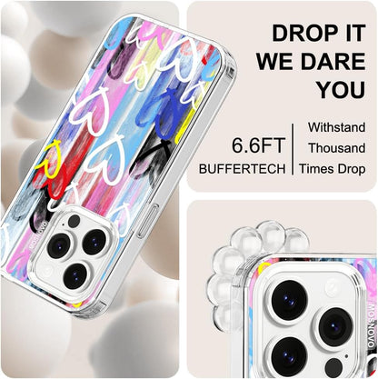 Case for iPhone 13 Pro Max, [Buffertech 6.6ft Military-Grade Drop Protection] [Anti Peel Off Tech] Clear TPU Bumper Phone Case Cover Design - Lemon - Colors D