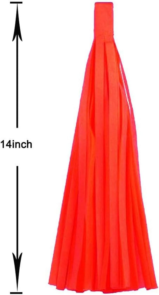 Yellow White and Black Tassel Garland Banner Paper Tassels for Party Decorations,Pack of 15