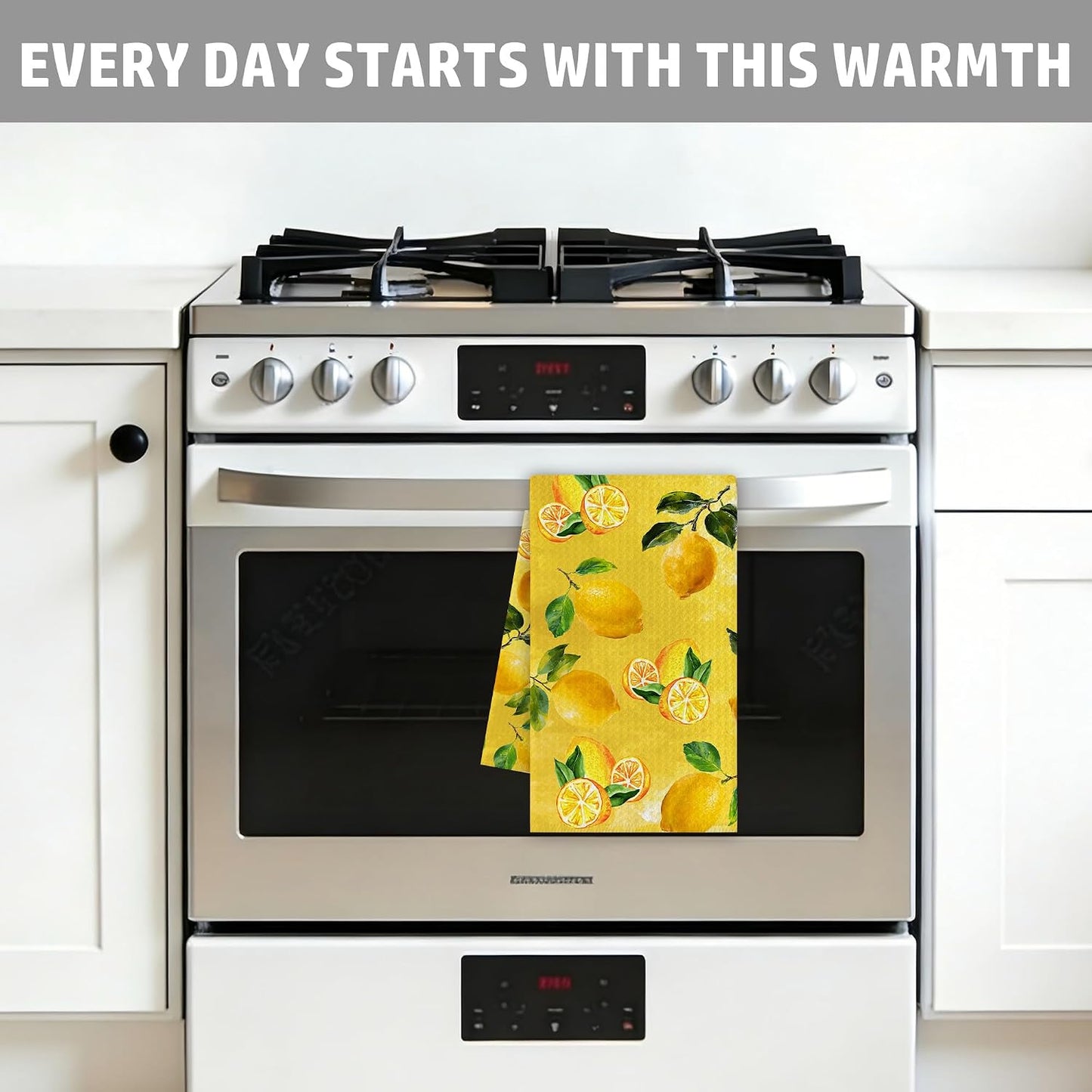 Lemon Kitchen Towels, Spring Dish Towels for Kitchen, 13.8 X 23.6 Inch Decorative Hand Tea Towel for Home Bathroom, Lemon Themed Decorations & Gifts, 20