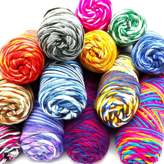 5-Ply Variegated Yarn 200g/2pcs, 100% Acrylic, DK Weight 2.5mm, Soft & Cozy Vibrant Gradient Colors for Knitting & Crocheting Sweaters, Scarves, Shawls, Hats (9#Yellow Brown)
