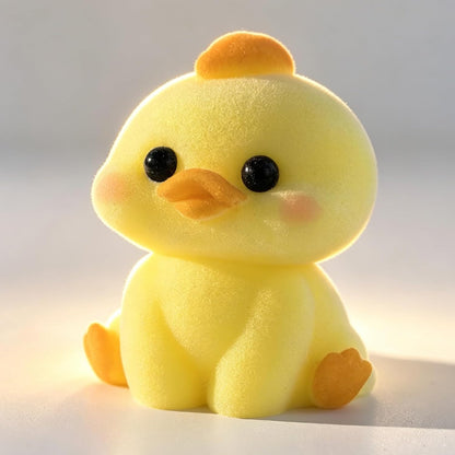 2-Pack Taba Squishy Duck Chick Toys, Cute Squishy Fidget Stress Relief Toys | Handmade Soft Non-toxic Silicone Cheese Butter Dumpling Squishy, Fuzzy Animal Sensory Toys for Kids Adults