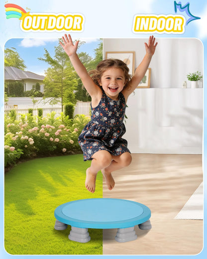 Kids Rebounder Bouncing Board, Mini Trampoline for Kids, 25 in Sensory Bouncing Board with Non-Slip Base, Rebound Jumping Board for Indoor Outdoor Play Autism Sensory Development Ideal Gift