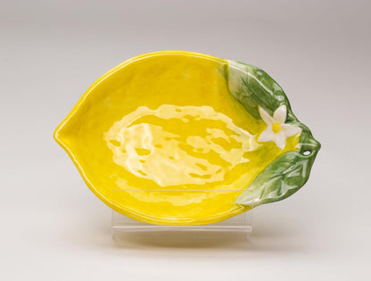 Fine Ceramic Lemon Candy Dish, Set of 2, 6-3/4" L