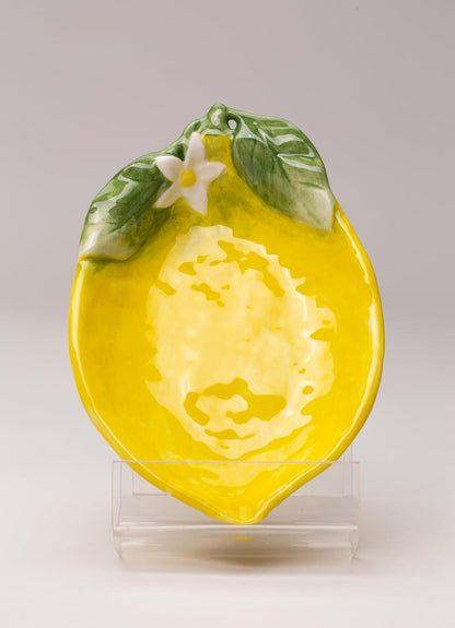 Fine Ceramic Lemon Candy Dish, Set of 2, 6-3/4" L