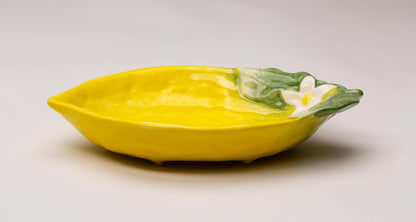Fine Ceramic Lemon Candy Dish, Set of 2, 6-3/4" L