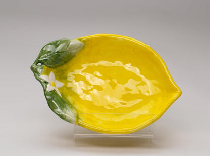 Fine Ceramic Lemon Candy Dish, Set of 2, 6-3/4" L