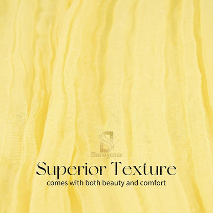 10 Pack Light Yellow Table Runner Cheesecloth Table Runner 17 x 108 inch Boho Gauze Cheese Cloth Table Runners Rustic Sheer Table Decorations for Wedding Party Bridal Baby Shower Birthday Home
