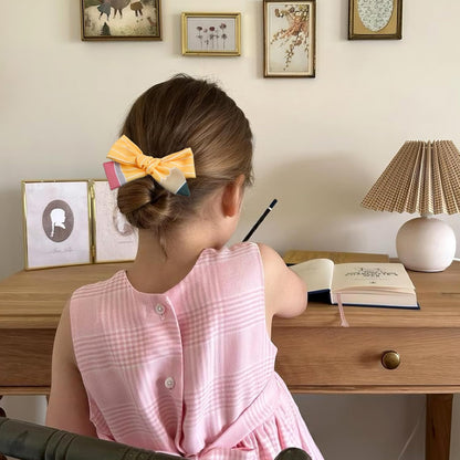 Back to School Hair Clips for Girls Pencil Hair Clips Cute Yellow Hair Bows Hair Accessories for Teacher Student First Day of School Gifts 2Pcs